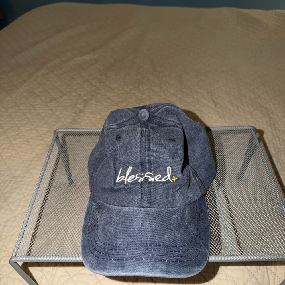 Blessed Embroidered Navy Baseball Cap